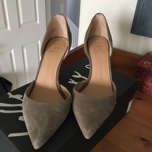 Banana Republic Suede Olive Green Heels